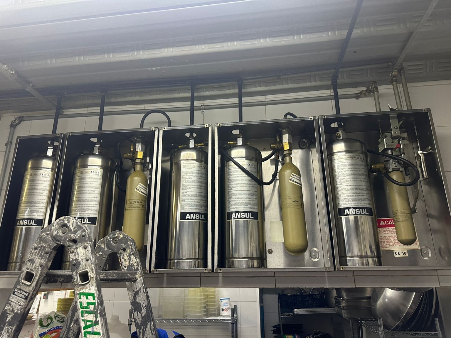 Sistema de supresión ANSUL instalado